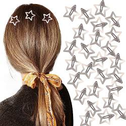 100 Stück Stern Haarspangen, Metall Stern Haarspangen Rutschfeste Stern Haarspangen Stern Haarnadeln Y2K Haar Accessoires für Frauen Mädchen Styling Haare (Silber) von TOYMIS