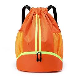 TOYOCC Reiserucksack, große Kapazität, Herren- und Damen-Reisetasche mit Schuhfach, wasserdichter, langlebiger Turnbeutel mit Mehreren Taschen, Unisex für Teenager und Erwachsene (orange) von TOYOCC