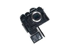 Handarbeit aus echtem echtem leder halb kamera tasche abdeckung für Olympus OM-1 Digitalkamera schwarz farbe von TP Original