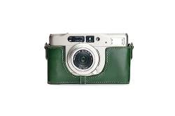 Kameratasche für Contax TVS, handgefertigt, echtes Leder, Grün von TP Original