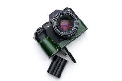 Kameratasche für Fujifilm X-S20 XS20, aus echtem Leder, handgefertigt, Grün von TP Original