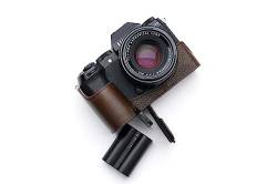 Kameratasche für Fujifilm X-S20 XS20, handgefertigt, echtes Leder, Kaffeefarbe von TP Original