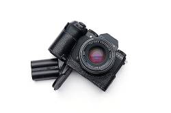 Kameratasche für Fujifilm X-S20 XS20, handgefertigt, echtes Leder, Schwarz von TP Original