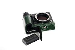 Kameratasche für Hasselblad X2D 100C, handgefertigt, echtes Leder, Grün von TP Original