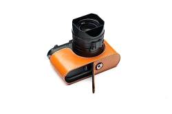 Kameratasche für Leica Q3, echtes Leder, handgefertigt, sandbraun von TP Original