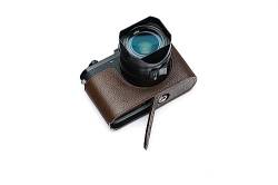 Kameratasche für Leica Q3, handgefertigt, echtes Leder, Kaffeefarbe von TP Original