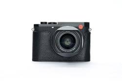 Kameratasche für Leica Q3, handgefertigt, echtes Leder, Schwarz von TP Original