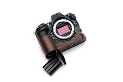 Kameratasche für Nikon Z8, handgefertigt, echtes Leder, Kaffeefarbe von TP Original