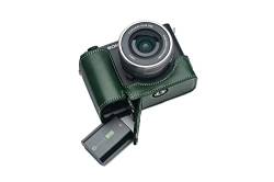 Kameratasche für Sony ZV-E1 ZVE1, handgefertigt, echtes Leder, Grün von TP Original