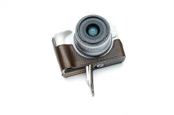 TP Original Kameratasche für Canon EOS R50, Echtleder, handgefertigt, Kaffeebraun von TP Original