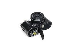 TP Original Kameratasche für Olympus PEN E-P7 EP7, handgefertigt, echtes Leder, Schwarz von TP Original