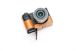 TP Original Kameratasche für Sony A6700, echtes Leder, handgefertigt, sandbraun von TP Original
