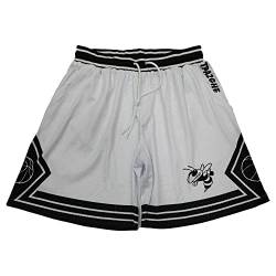 TPAZGHE Basketball-Shorts für Herren – Mesh-Shorts für Fitnessstudio, Sport, Workout, Training, Kordelzug, Retro, lässig, modisch mit Taschen, Uk010, XL/XXL von TPAZGHE