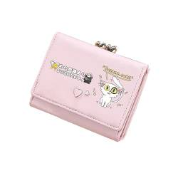 Kawaii Katze Kurze Brieftaschen Cartoon ID Kartenhalter Frauen Kleine Münzen Geldbörsen Anime Geld Taschen Rosa Ändern Kupplung, Pink, small, Stil 1 von TPSTBAY