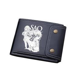 TPSTBAY Anime Kurze Brieftaschen SAO Cartoon Münzen Geldbörsen Unisex Kleine Geld Taschen PU Leder ID Kartenhalter Unisex Kupplung, Schwarz, big, Stil 8 von TPSTBAY