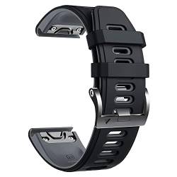 TPUOTI 22 x 26 mm Armband für Coros Vertix 2 Smartwatch, Silikon, Correa QuickFit-Armband für Garmin Fenix 6 6X Pro 7 7X 5 Zubehör, 22 mm, Achat von TPUOTI