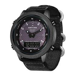 TPWEWRX Solarbetriebene Uhren 50M wasserdichte Business Quarzuhren Armbanduhr Herren & Damen Outdoor Sport Solar Digitale Armbanduhr Mit Kompass Wecker Stoppuhr Hintergrundbeleuchtung von TPWEWRX