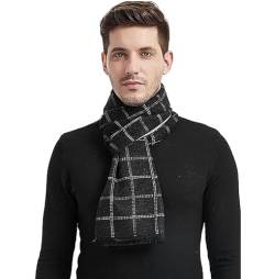 TRABIG Winterschal Weiches Warmes Kaschmir, Winter Schal Herren Langer Herrenschal Karierter, Strick Männerschal Classic und Elegant Plaid Männer von TRABIG