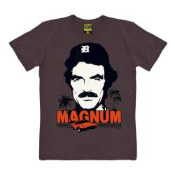 TRAKTOR® Magnum P.I. I Ferrari I T-Shirt Print I Damen & Herren I Rundhalskragen I kurzärmlig I dunkelgrau I Lizenziertes Originaldesign I Größe L von TRAKTOR