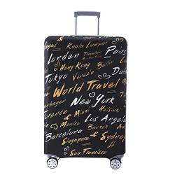Travelkin Gepäckabdeckungen für Koffer, TSA-geprüft, Kofferabdeckung, Schutz für 45,7 - 81,3 cm Gepäck, World City, S(18-21inch suitcase) von TRAVEL KIN