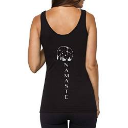 TREELANCE Bio-Baumwolle Yoga Workout Tank Top Mondphasen Shirts Tops Tees Tanks für Frauen - Schwarz - Mittel von TREELANCE