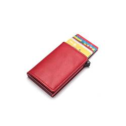 TREGOO Portemonnaie Herren Card Box Protector Safety Wallet Männer und Frauen bunt PU. Mode Aluminiumkasten Fallhalter (Color : D) von TREGOO