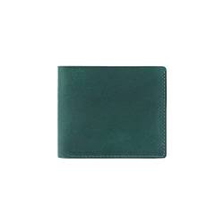 TREGOO Portemonnaie Herren Echtes Leder Brieftaschen Bifold Geldbörse Vintage Leder Clutch Männer Geldbörsen Retro Münze Tasche Männer Geldbörsen (Color : Green) von TREGOO