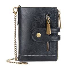 TREGOO Portemonnaie Herren Männer Geldbörse Pu. Short Multi-Card Leder Herren Dreifache Brieftasche Tasche von TREGOO