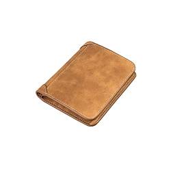 TREGOO Portemonnaie Herren Männerbranche Leder Billfold Slim Hipster Cowhide Credit Card/ICH WÜRDE Inhaber Fügt Münze Geldbörsen Luxus Business Faltbare Brieftasche (Color : F) von TREGOO