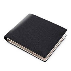 TREGOO Portemonnaie Herren Men's Wallets Multi-Card Slot Wallets Men's Leather Wallets Men's (Color : Black) von TREGOO