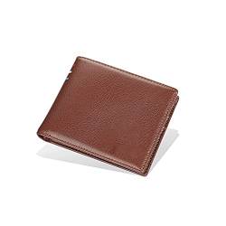 TREGOO Portemonnaie Herren Mode Männer Geldbörsen Kurzer Solider Geldbörse Mann Slim Sample Style Card Qualität Männliche Brieftasche Für Junge (Color : Bruin) von TREGOO
