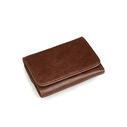 TREGOO Portemonnaie Herren Top Kuh Leder Männer Brieftasche Vintage Multifunktionale antimagnetische Leder Brieftasche Männliche Geldbörse frei (Color : B) von TREGOO
