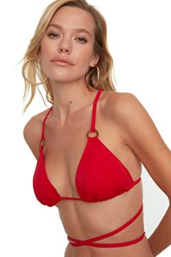 TRENDYOL Damen Accessory Detailed Bikini Top, Rot, 42 EU von TRENDYOL