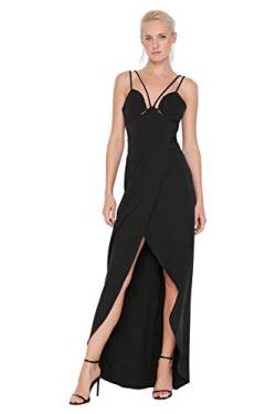 TRENDYOL Damen Maxi Wrap Dress for Evening and Prom Dress Kleid, Schwarz, 38 EU von TRENDYOL
