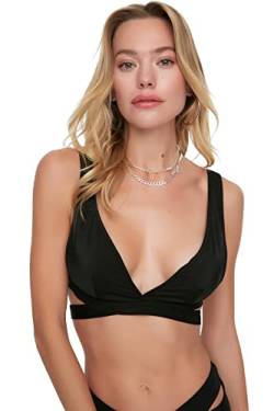 TRENDYOL Damen Multifunctional Binding Detailed Bikini Top, Schwarz, 40 EU von TRENDYOL