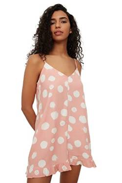 TRENDYOL Damen Polka Dot Gewebt Overall, Powder Pink, 42 EU von TRENDYOL