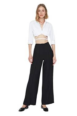 TRENDYOL Damen Schwarze Große Geräumige Hose Pants Alltäglich, Schwarz, 36 von TRENDYOL