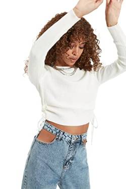 TRENDYOL Damen Trendyol Apruk Shiller Detailed Knessic Shipping Sweater, Ecru, M EU von TRENDYOL