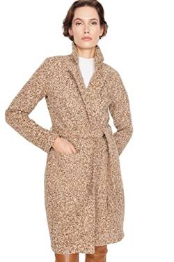 TRENDYOL Damen Trendyol Damen Regular Zweireihig Plain Webstoff Mantel Coat, Braun, 38 EU von TRENDYOL