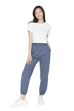 TRENDYOL Damen Trendyol Herren Loungewear Mittlerer Bund Jogginghose Sweatpants, Indigoblau, XS EU von TRENDYOL