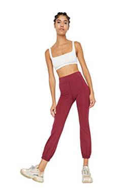 TRENDYOL Damen Trendyol Herren Sportswear Mittlerer Bund Jogger Jogginghose Sweatpants, Bordeaux, M EU von TRENDYOL