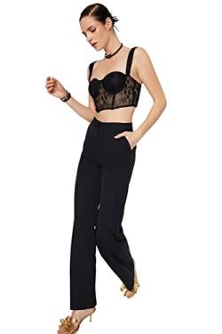 TRENDYOL Damen Trendyol Hose Pants, Schwarz, 38 EU von TRENDYOL