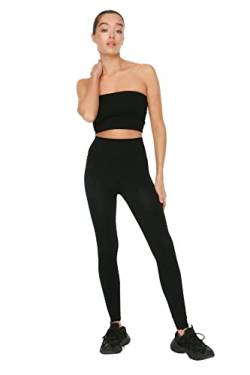 TRENDYOL Damen Trendyol Nahtlose Spitze Sportstöße / Yoga Pants, Schwarz, L EU von TRENDYOL