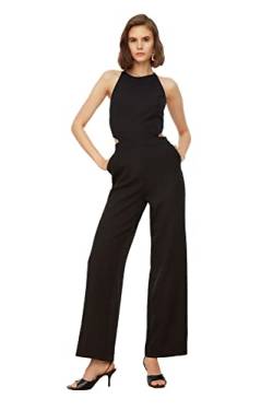 TRENDYOL Damen Waist Free-standing Jumpsuits Overall, Schwarz, 36 EU von TRENDYOL