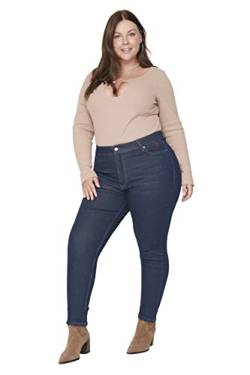 TRENDYOL Frau Große Größen Hoher Bund Skinny Fit Plus-Size-Jeans von TRENDYOL