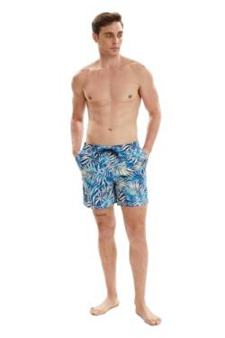 TRENDYOL Herren Beachwear Normal Waist Regular Fit Swimming Shorts Baby Badebekleidung, Blau, XXL von TRENDYOL