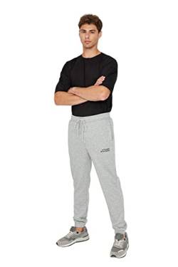 TRENDYOL Herren Trendyol Herren Mittlerer Bund Regular Jogginghose Sweatpants, Grau, XL EU von TRENDYOL