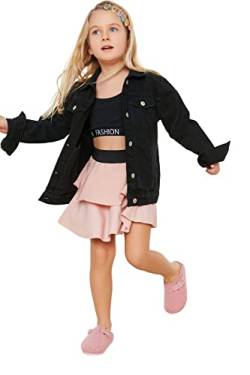 Trendyol Baby Girls Flyer Child Weaving Rock Skirt, Pink, 9 Years von TRENDYOL