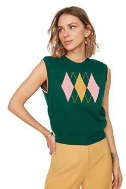 Trendyol Collection Damen Green Jacquard Knitwear Jumper Pullover Sweater, Grün, M EU von TRENDYOL