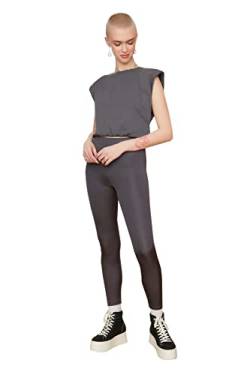 Trendyol Damen Anthracite Bright Disco Knitted Tights Leggings, Anthracite, M EU von TRENDYOL